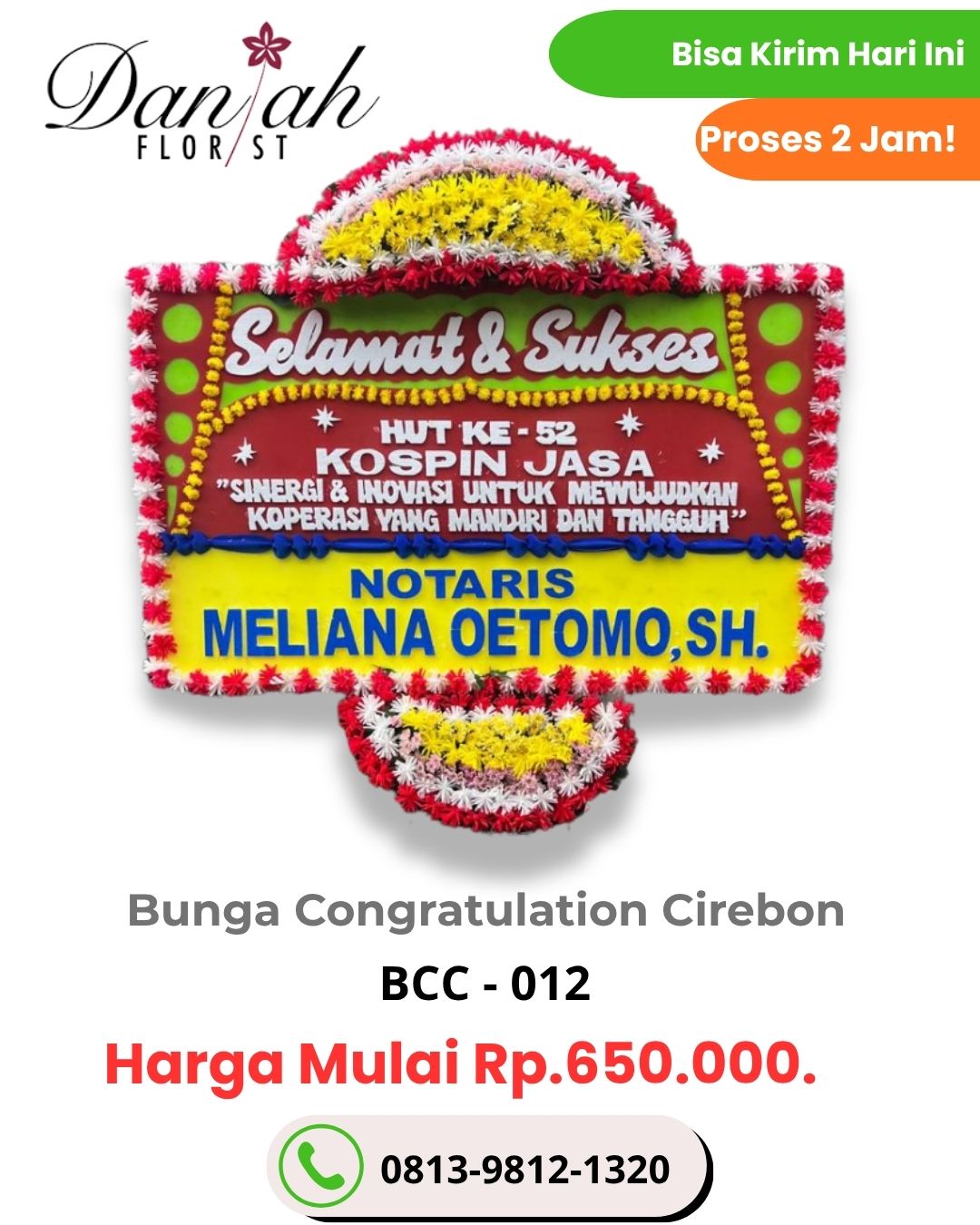 Buket bunga segar Cirebon aneka warna Daniah Florist