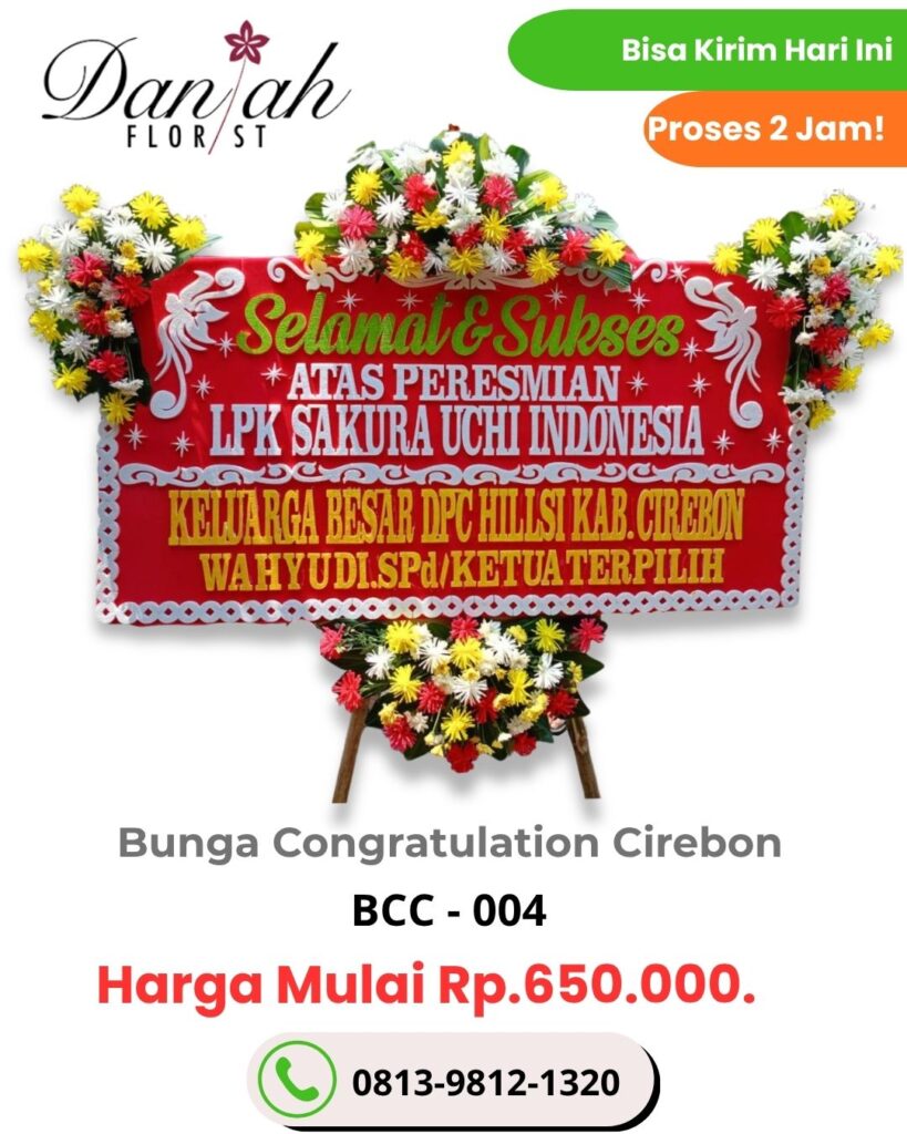 bunga peresmian di cirebon