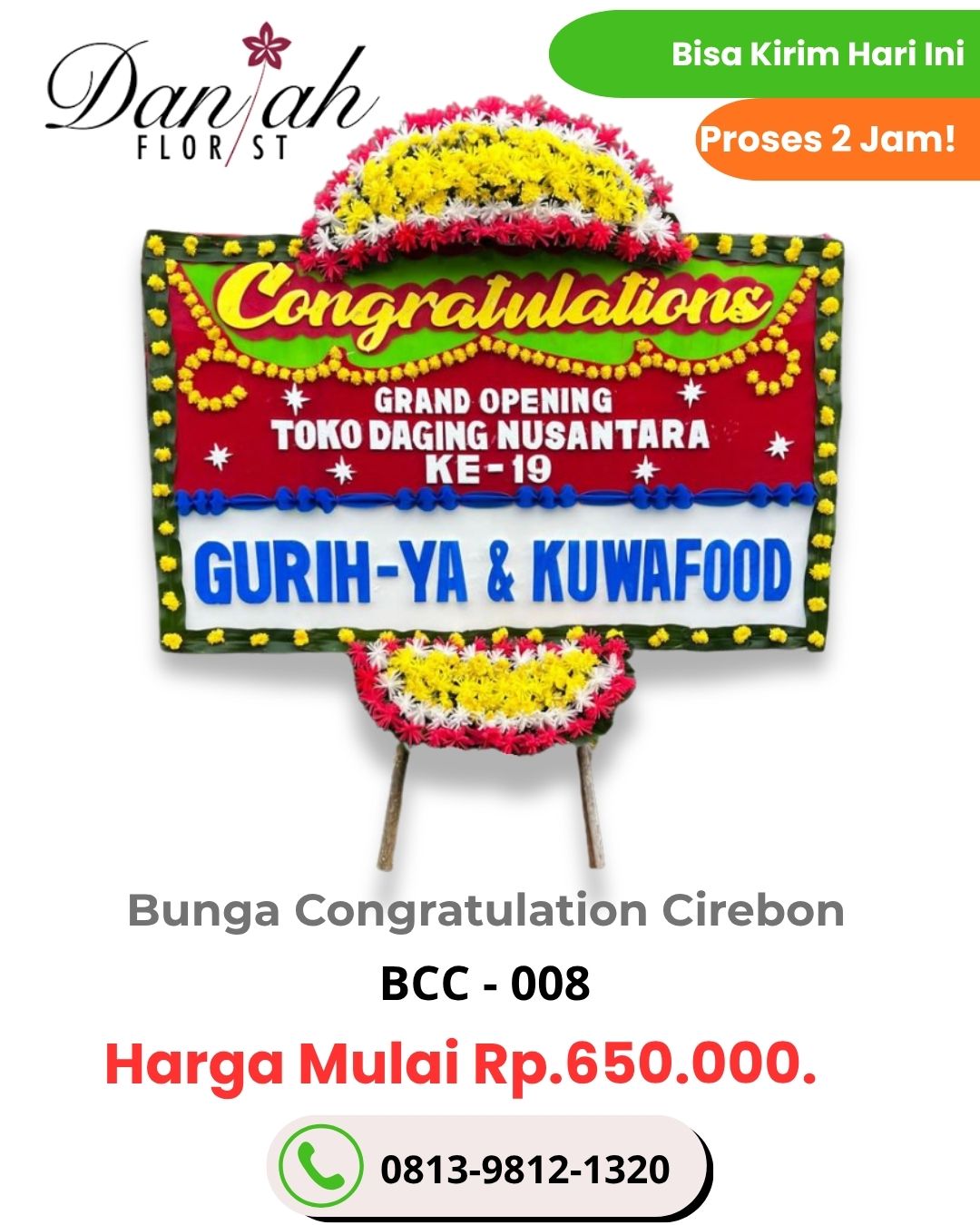 Hand bouquet bunga Cirebon untuk Hari Guru Daniah Florist