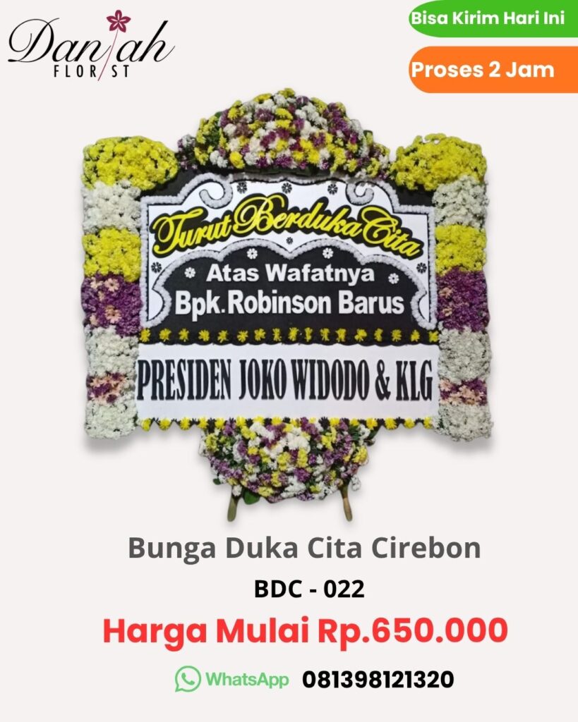 Karangan Bunga duka cita di weru cirebon