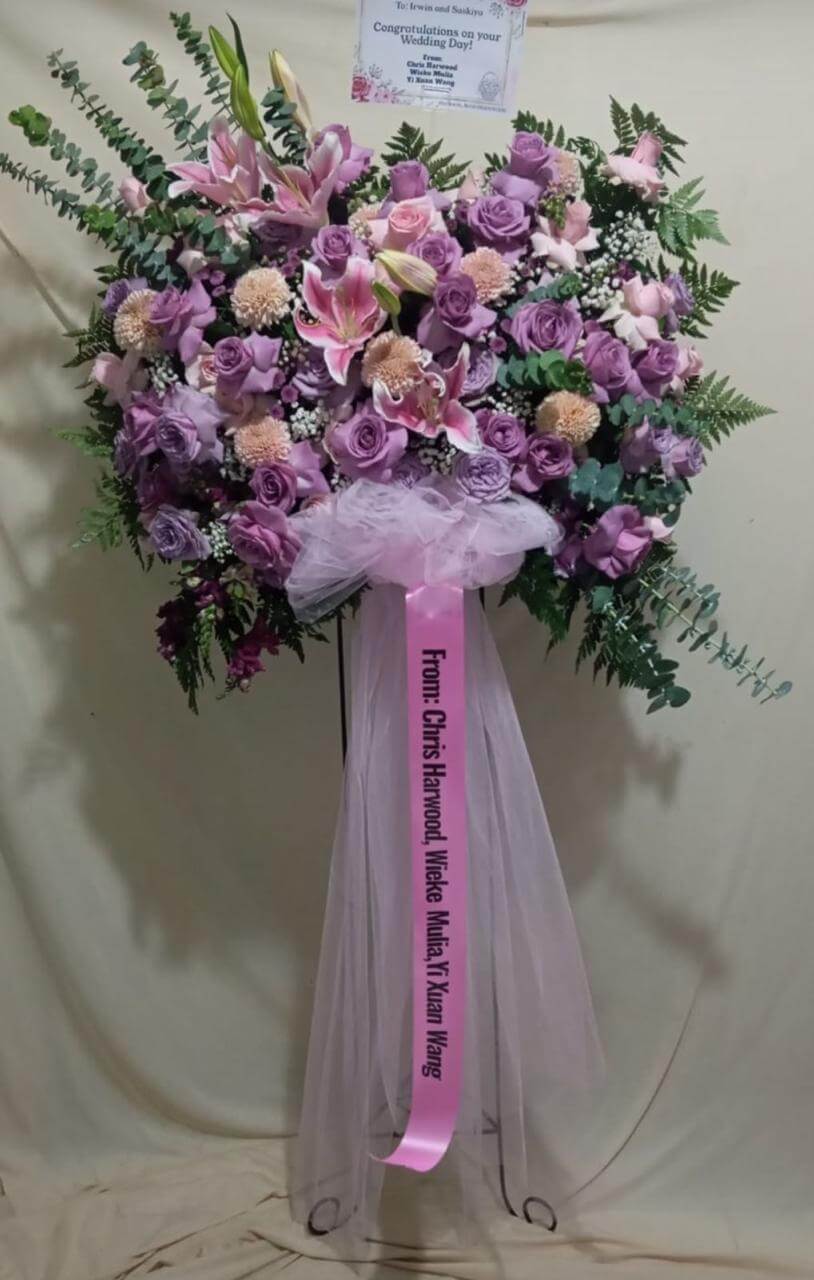 Standing flower congratulation selamat sukses Pabuaran Cirebon